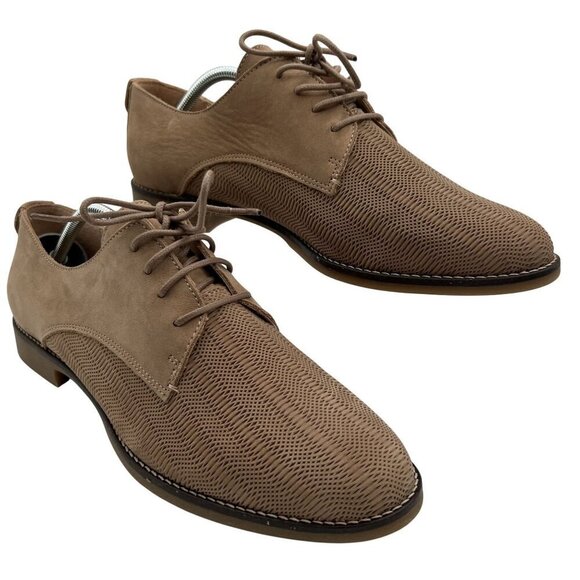 ALDO NEW Mens10 Maedagua Lace Up Oxford Shoes Suede Mesh Beige Portugal Made main image 4